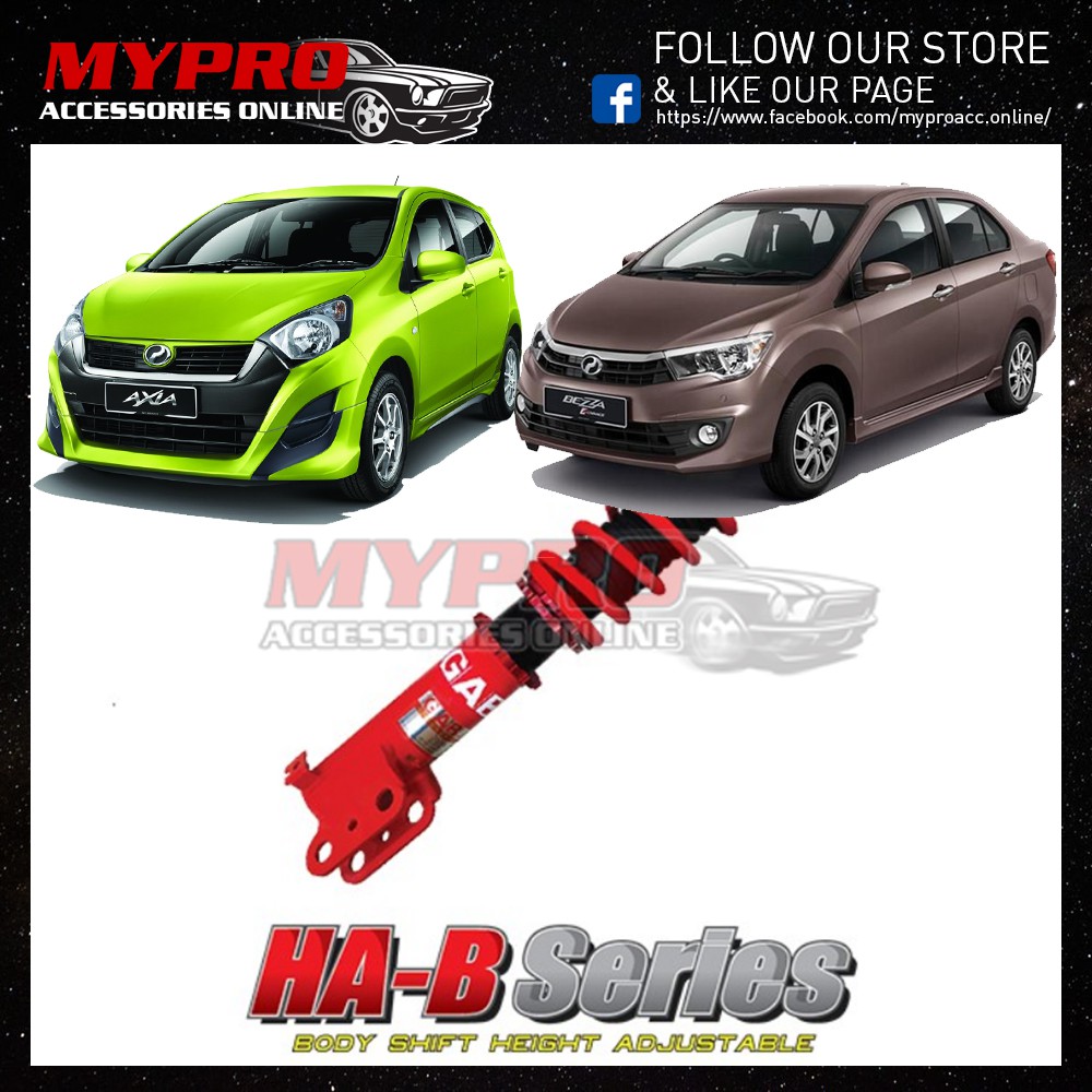 Adjustable Perodua Axia / Bezza GAB HAB (Fully serviceable) Hi Lo