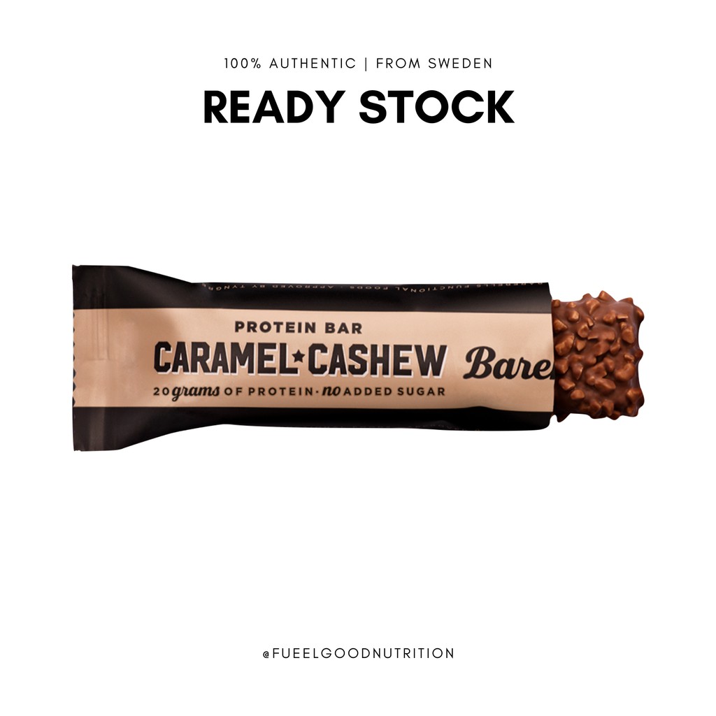 [READY STOCK] BAREBELLS Caramel Cashew, 20g Protein, No Added Sugar, 1