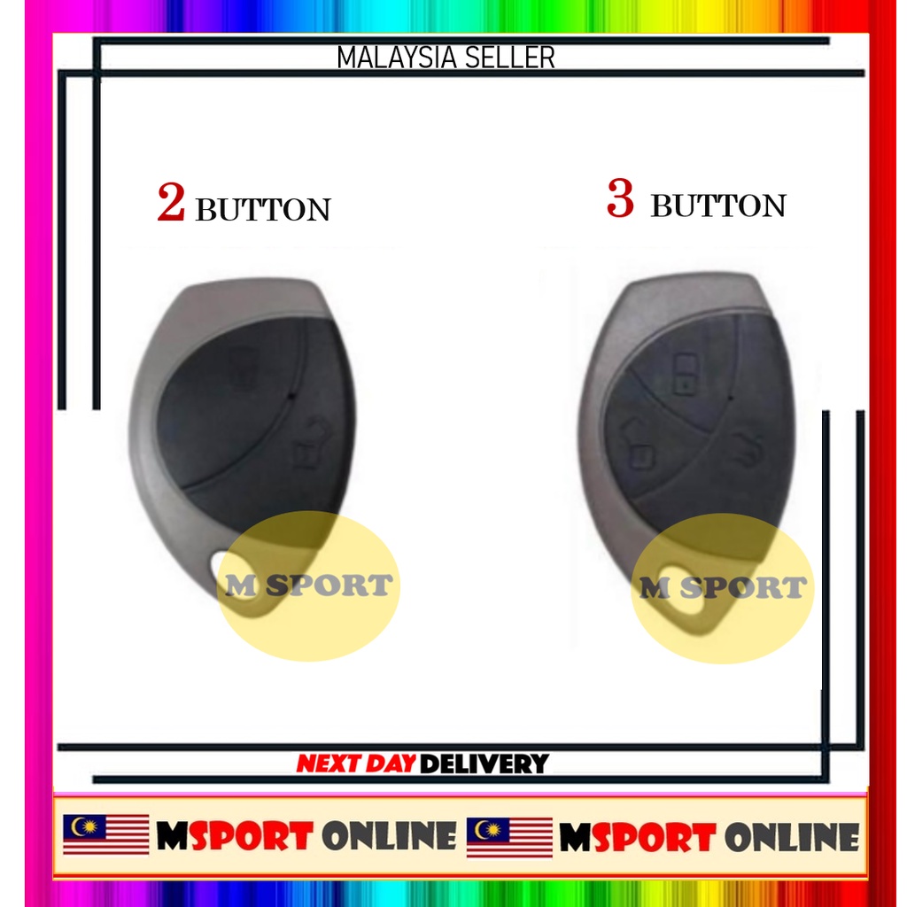 TOYOTA Vios Hilux Vigo Innova 2 3 Button Car Alarm Remote Control Key ...