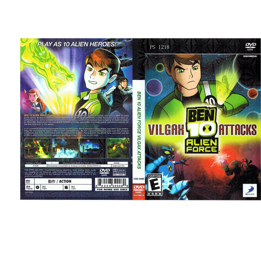 PS2 GAME COLLECTION BEN 10 ALIEN FORCE VILGAX ATTACKS | Shopee Malaysia