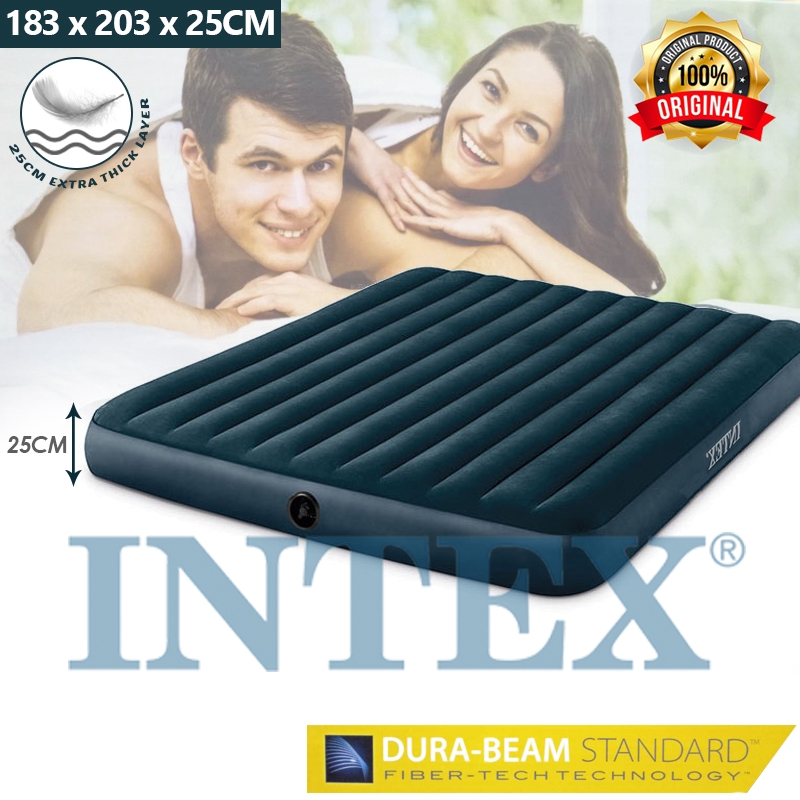 [[LOWEST PRICE ]] INTEX Original 5 Sizes Midnight Green 25cm Extra Thick Inflatable Air Bed Air