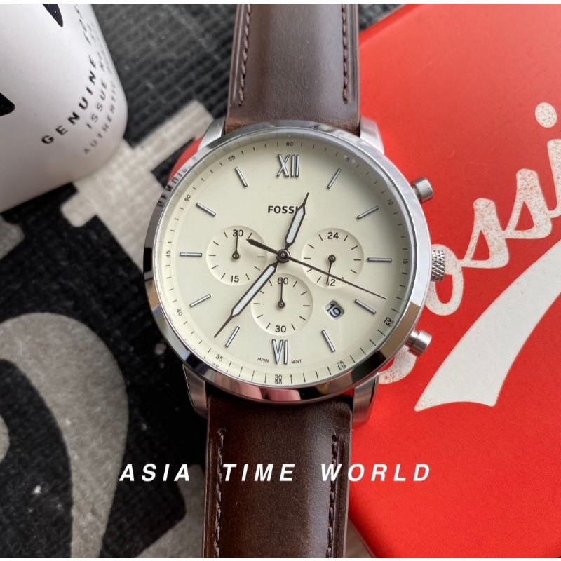 Fossil | FS5380 Neutra Chronograph Men Watch Brown Leather Official ...