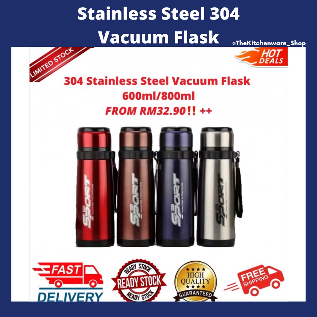 🇲🇾 [Ready Stock] 600ml/800ml Multi Colors 304Stainless Steel Vacuum