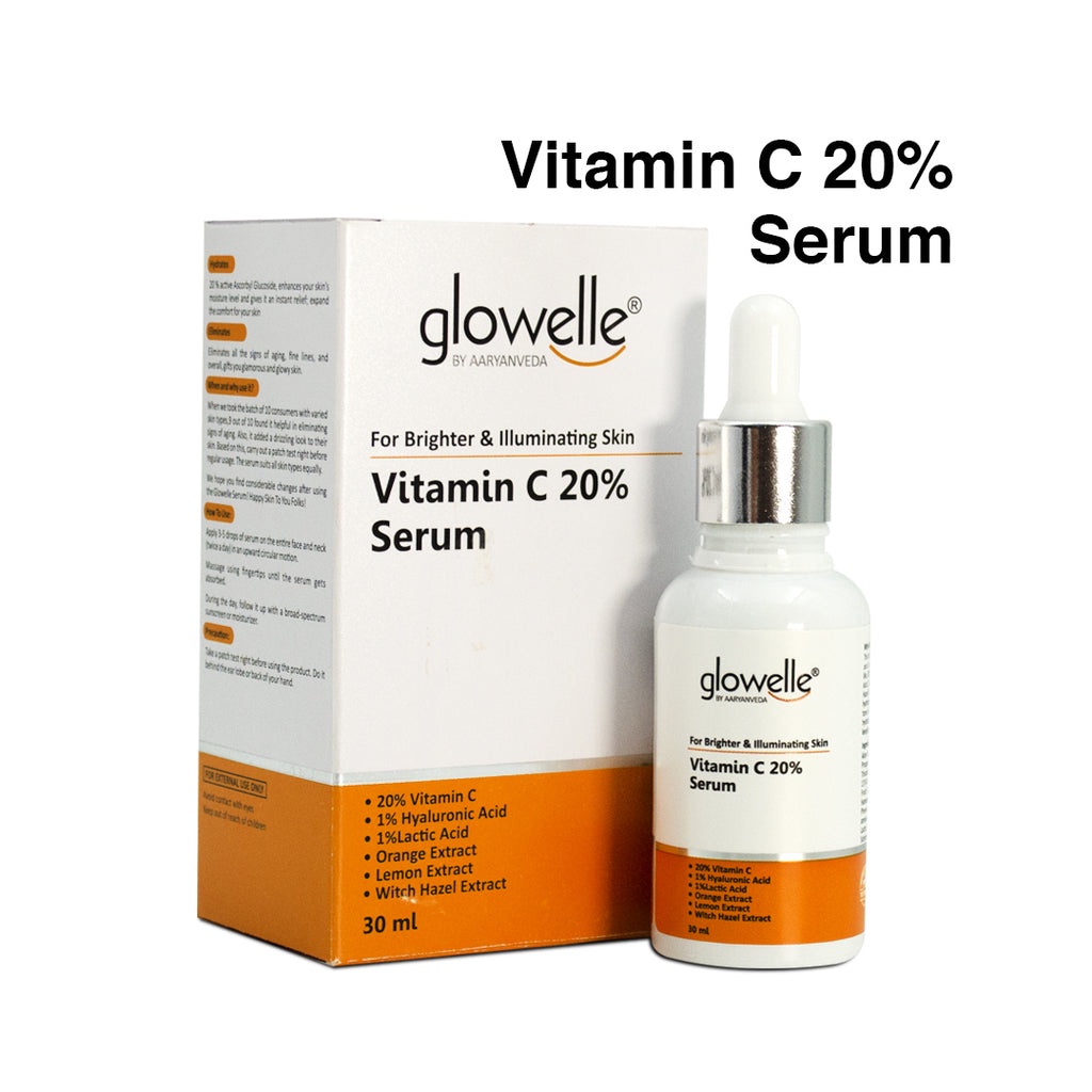 GLOWELLE VITAMIN C 20% SERUM for Brighter & Illuminating Skin 30ml ...