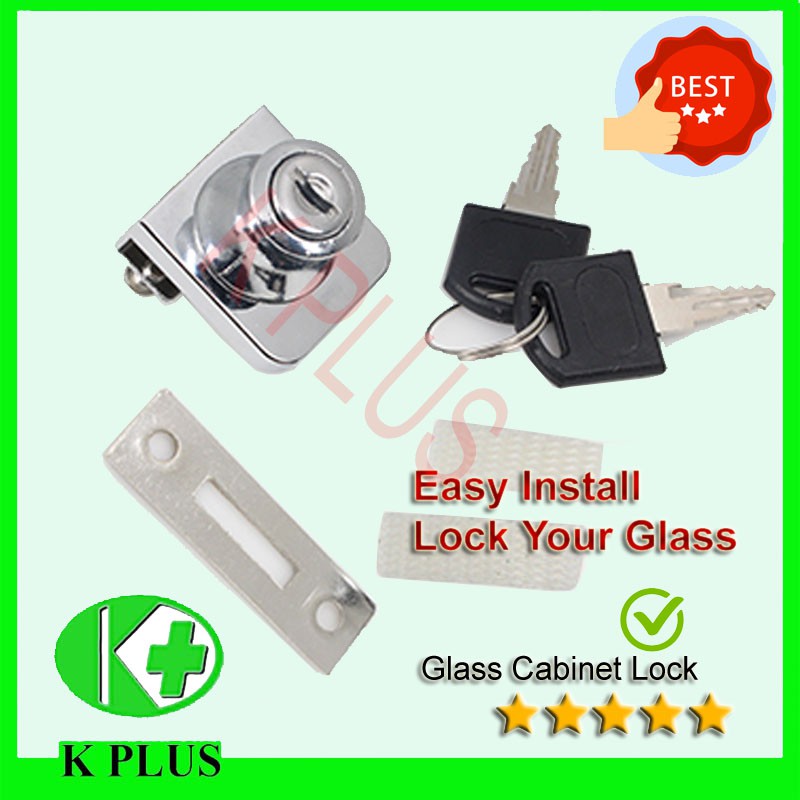 Single Door Glass Cabinet Door Lock Cam Key Showcase Display kunci ...
