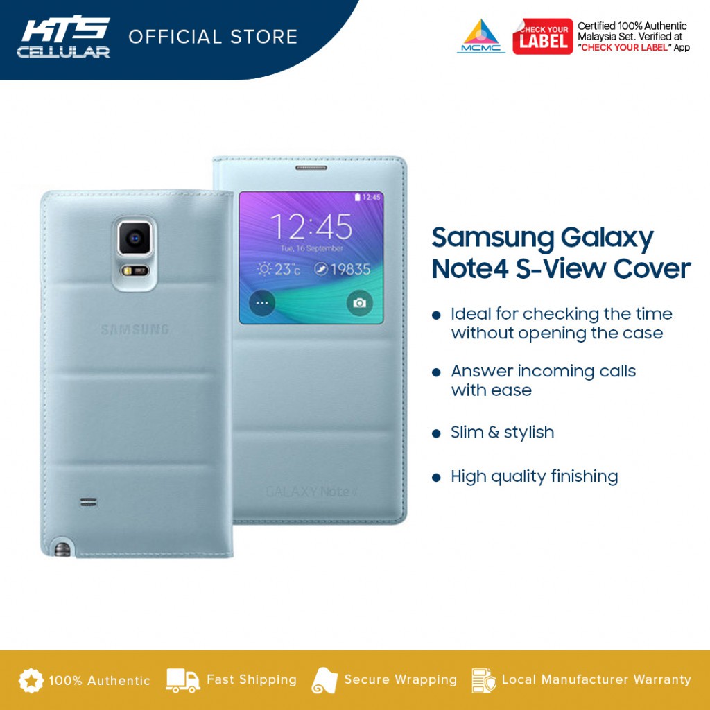 Samsung Galaxy Note 4 S View Flip Cover Smartphone Casing - Original by ...