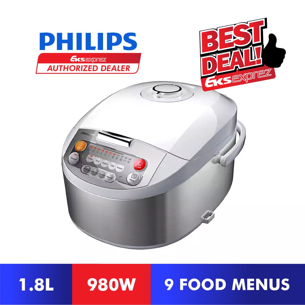PHILIPS Viva Collection Fuzzy Logic Rice Cooker (1.8L) HD3038/03