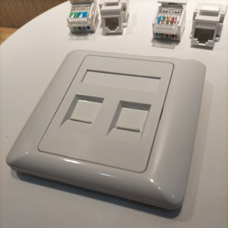 CAT3 CAT5e CAT6 1gang 2gang RJ45 Network Wall Socket Outlet Single Port ...