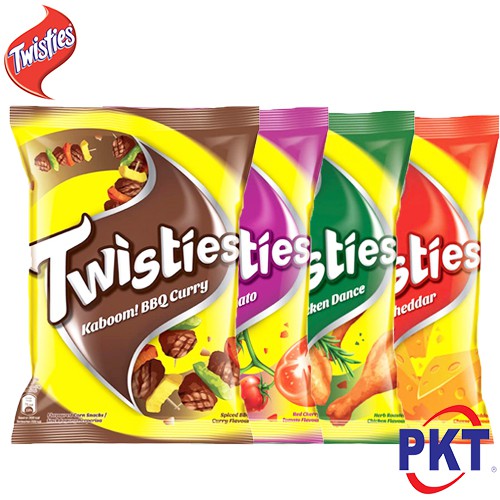 TWISTIES BBQ CURRY 160G TWISTIES CHICKEN 160G TWISTIES CHEESE 160G TWISTIES TOMATO 160G