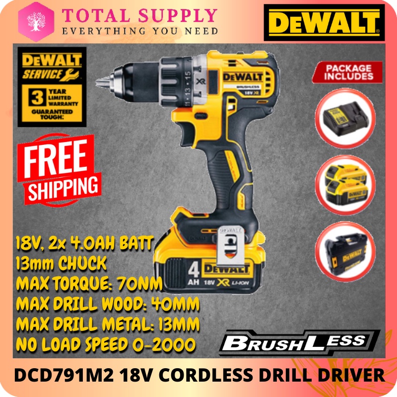 Dewalt cordless drill discount dcd791