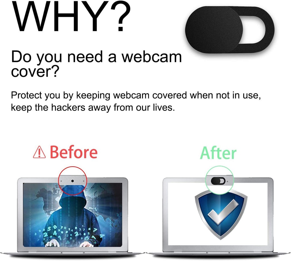 Webcam Cover Privacy Protection Anti Spy Camera Ultra Thin Slide Design ...