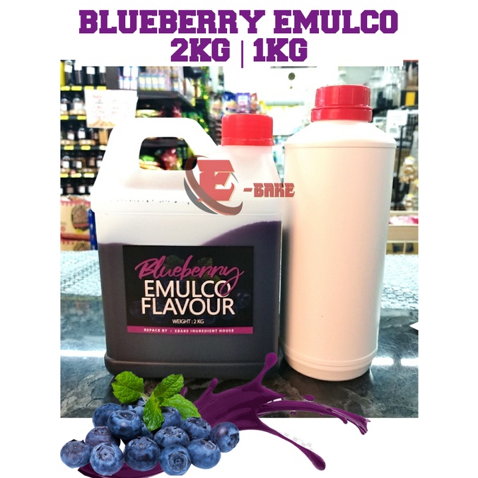 BLUEBERRY EMULCO 1KG | 2KG | PERASA BERI BIRU 1KG | 2KG HALAL | Shopee ...