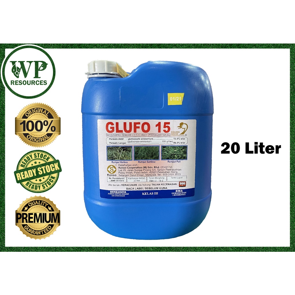 20L GLUFO 15 Racun Rumpai/Herbicide glufosinateammonium 13.5 Shopee