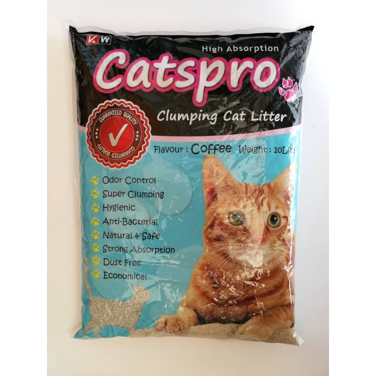 (2xPacks) CatsPro Clumping Cat Litter Sand 10Litre Coffee | Shopee Malaysia