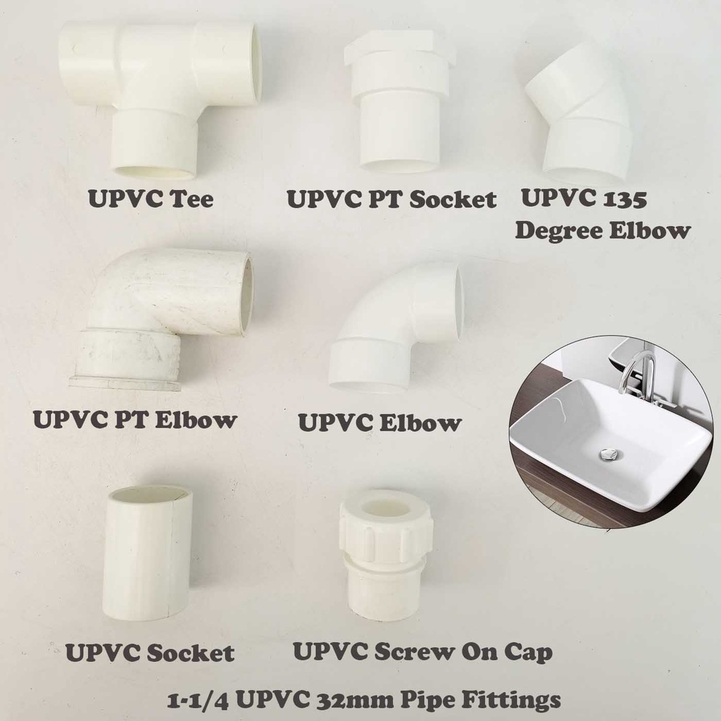 Durable UPVC 32mm Pipe Fittings For Basin Piping System | Shopee Malaysia