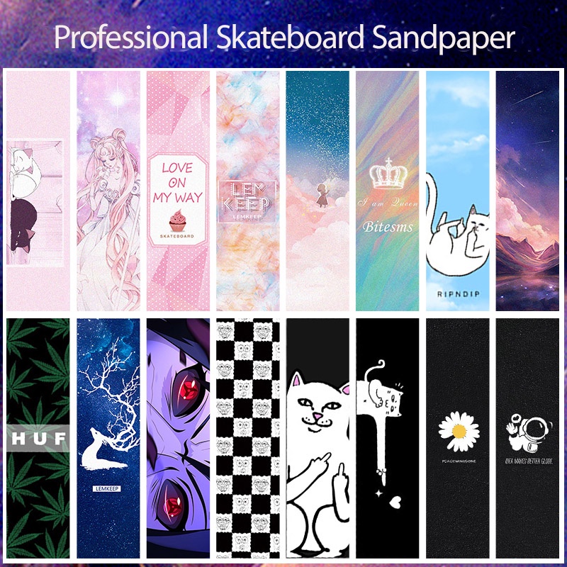 Skateboard Sandpaper Griptape Sand Paper 85*24cm Colorful Fourwheel