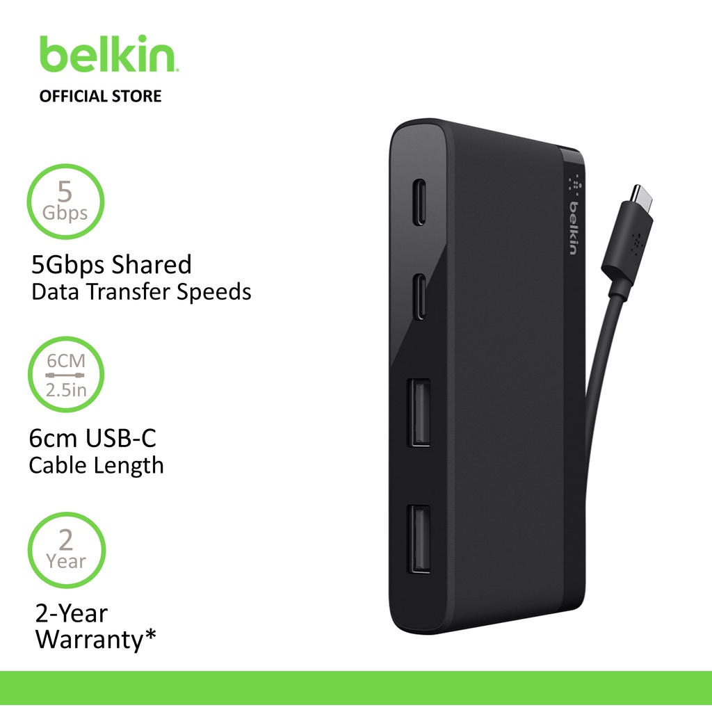 Belkin F4u090bt Usb C 4 Port Mini Hub Usb Type C Shopee Malaysia 6111