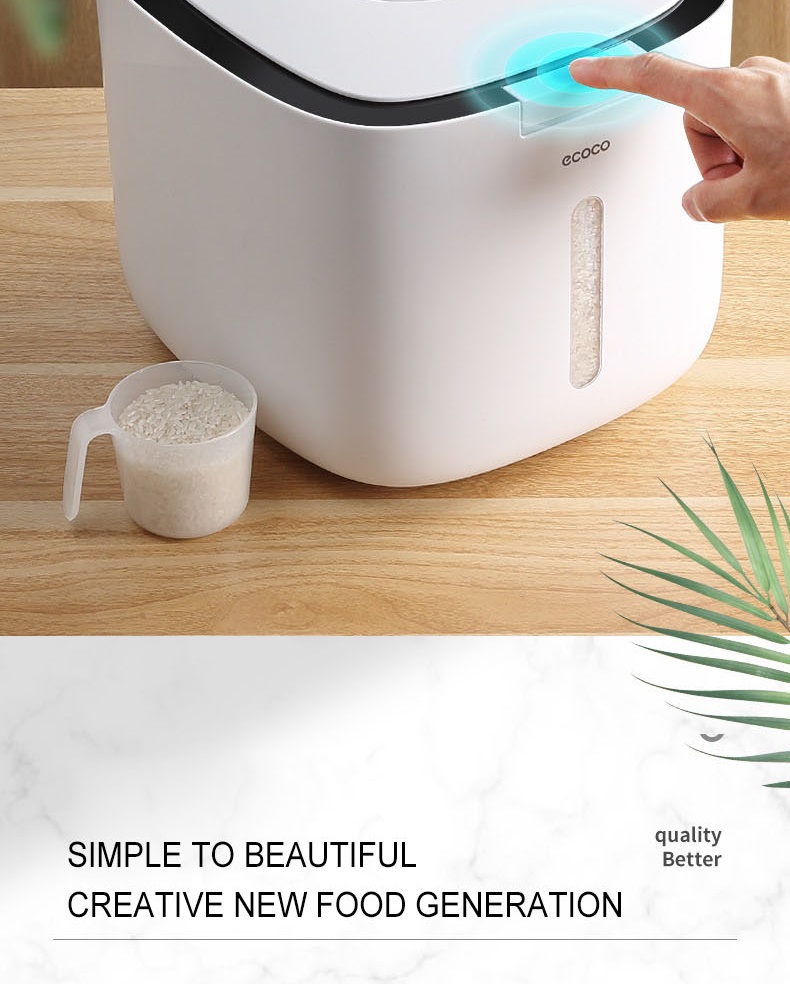 ECOCO 5/10KG Kitchen Insect-proof Moisture-proof Sealed Rice Bucket ...