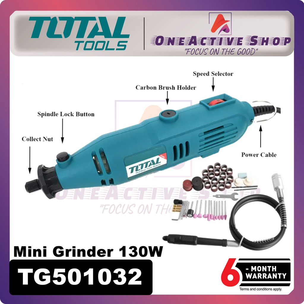 TOTAL Tools Mini Grinder130w - TG501032 