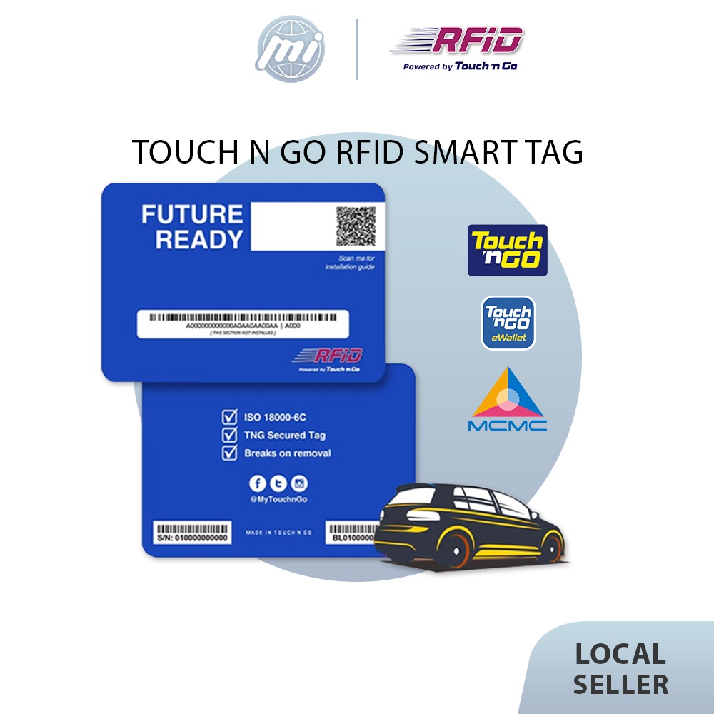 Touch N Go RFID Self Fitment Smart Tag Car Accessories RFID Tag For