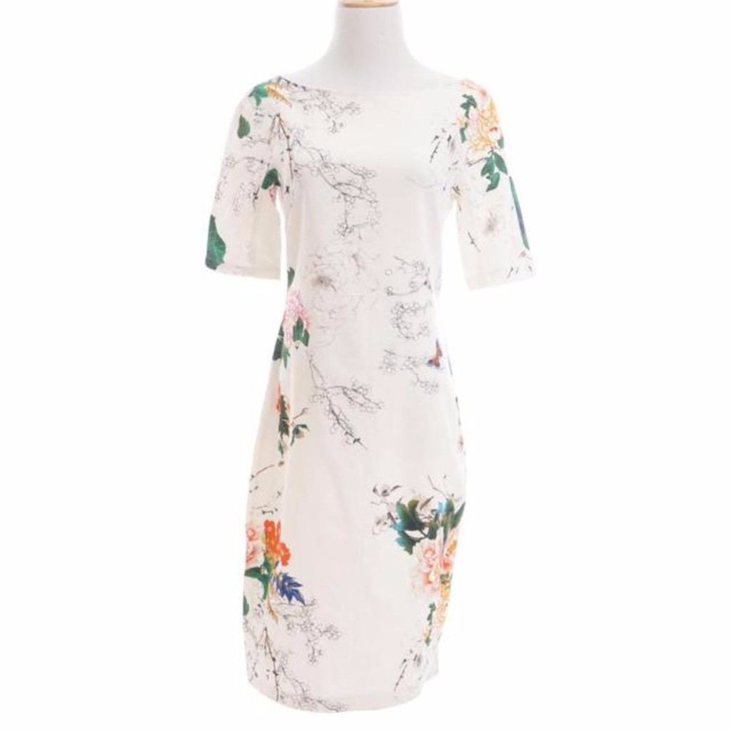 Zara, Bodycon Dress, White, M | Shopee Malaysia