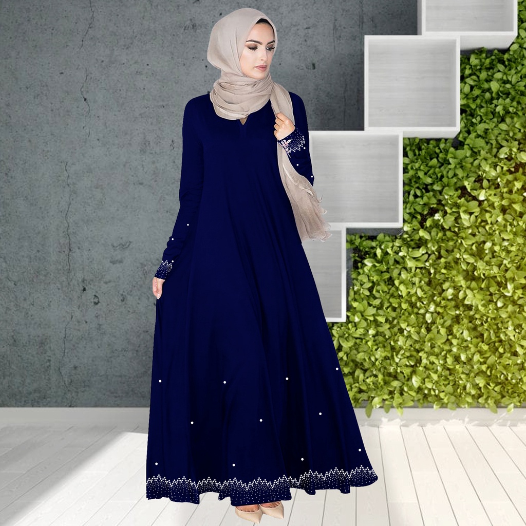 New fashion plain Flary jubah abaya for muslimah Diana Chandani