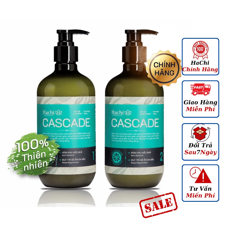 Hachi VIETNAM Cascade Premium Shampoo 500g Turquoise Set, olive