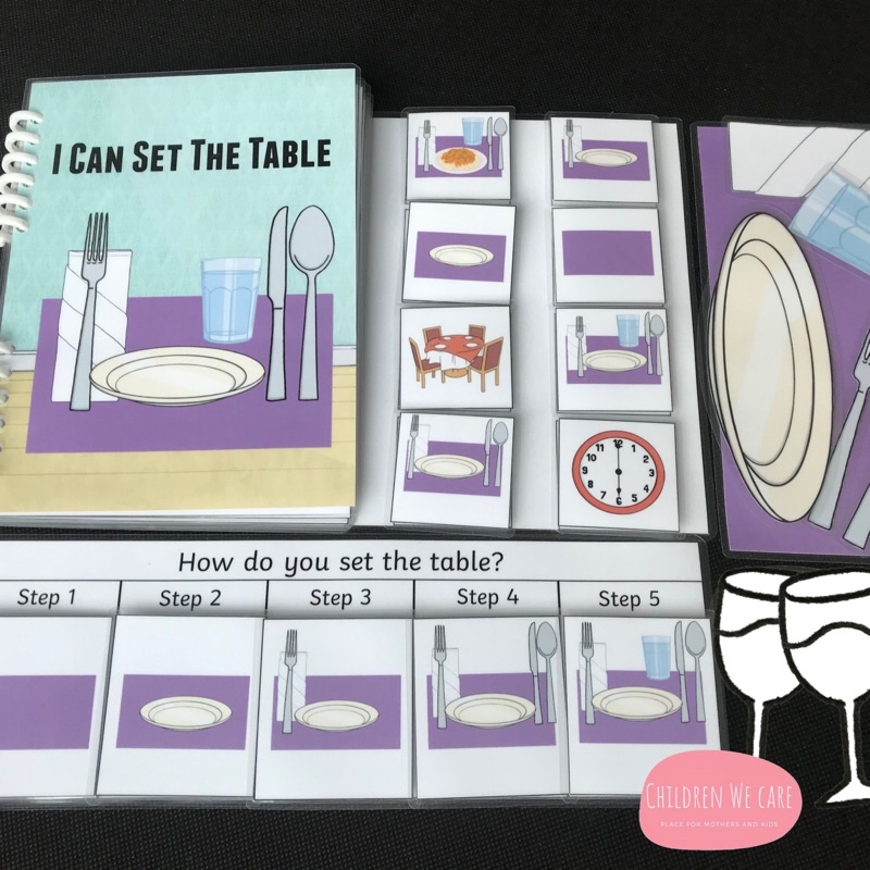 I Can Set The Table Interactive Book & Sequencing Cards | Shopee Malaysia
