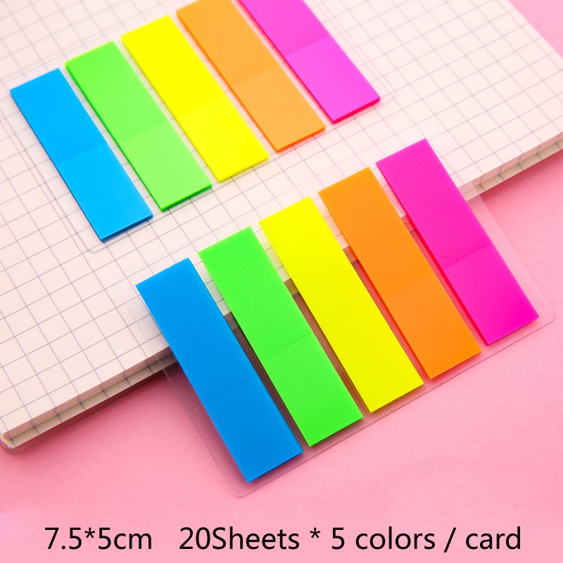 [plastic] Index Sticker 20pcs Stack Adhesive Memo Sticky Note Patch 