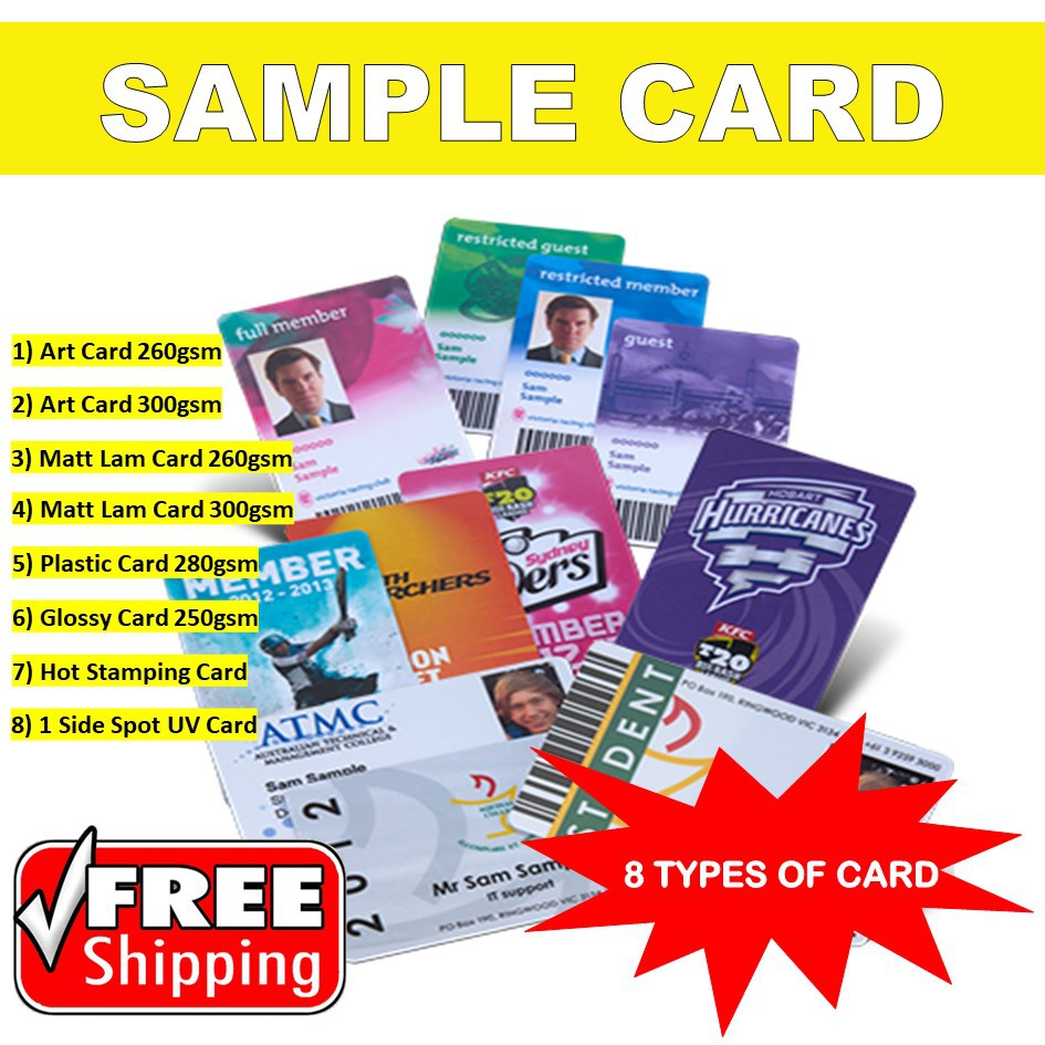 SAMPLE CARD (INCLUDE POSTAGE) | Shopee Malaysia