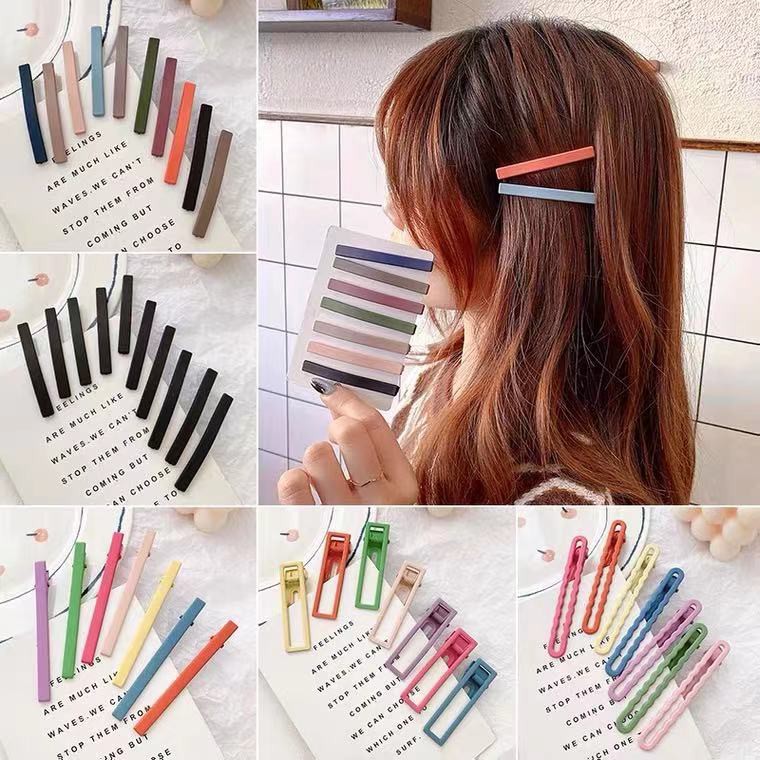 HC 63 - 2 PCS Black and Colorful Metal Duckbill Hair Clip / Sepit ...