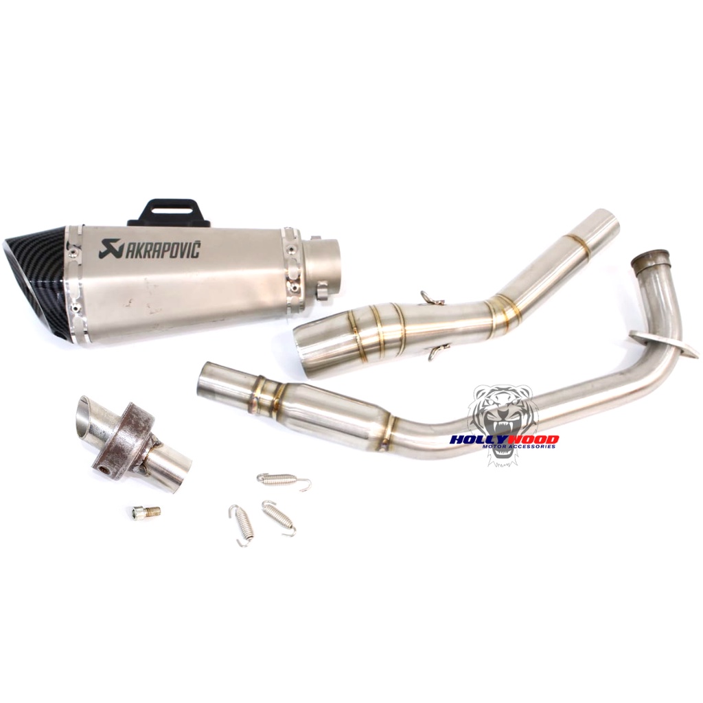 EXHAUST FULL SYSTEM AKRAPOVIC YAMAHA R15 DAN MT15 / RACING KNALPOT AKRA ...