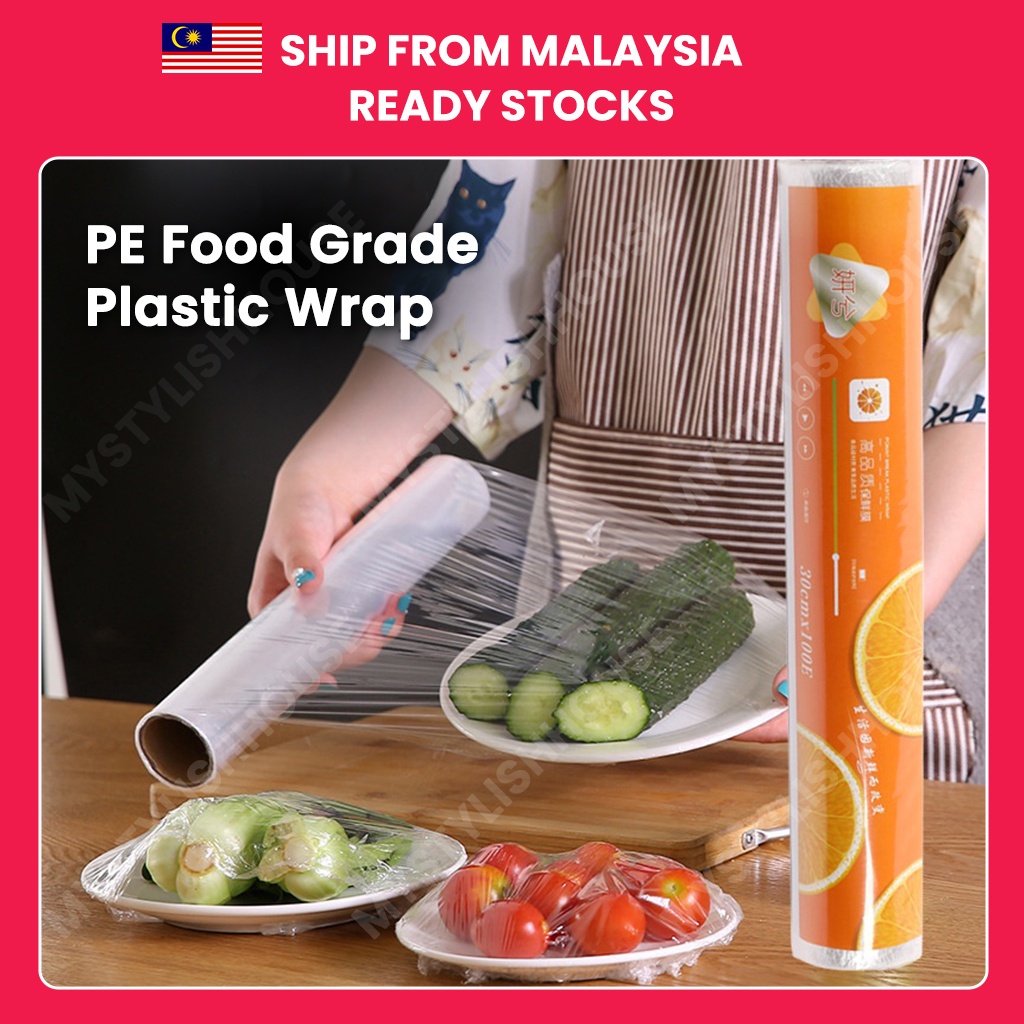 PE Food Grade Plastic Wrap 30CM*20M Keep Fresh Cling Film Kitchen ...