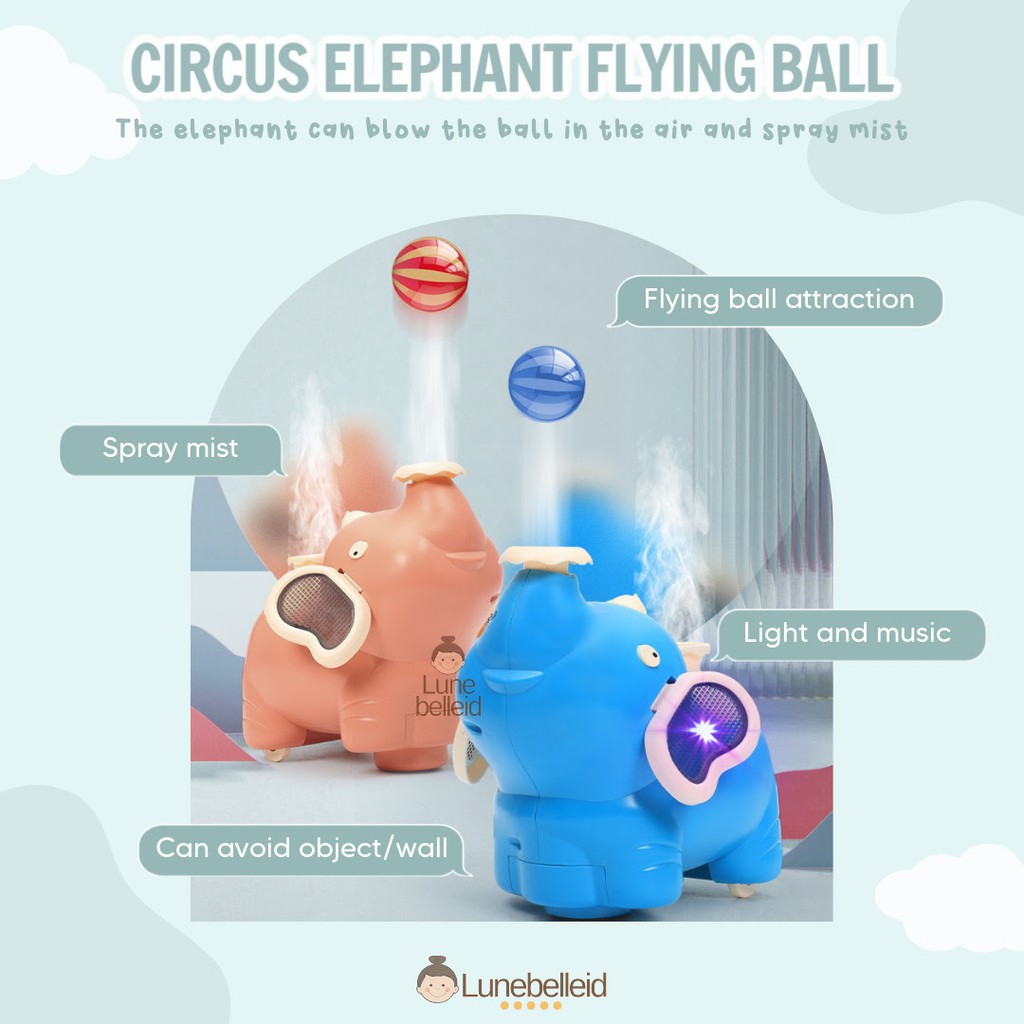 Circus Elephant Flying Ball / Elephant Toys / Ball Toys Can Flying / Smoke  Output Toys