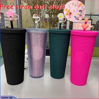 Drop Shipping 2021#710ml/24oz Tumbler Bling Diamond Studded Straw