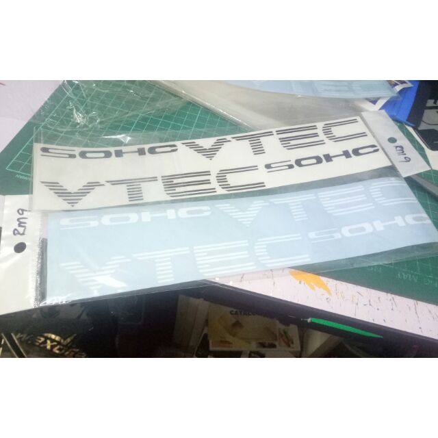 sticker kereta. VTEC SOHC. jenis sticker potong yang tahan dan kalis ...