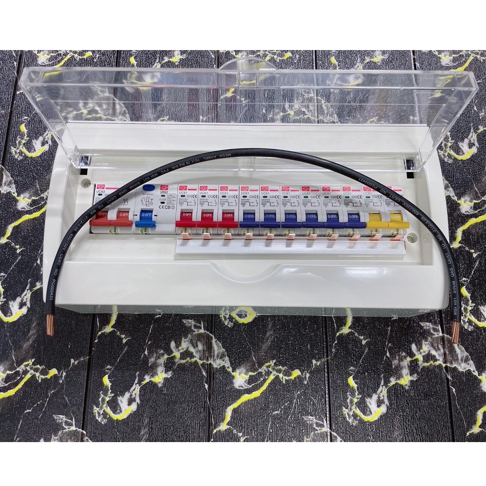 15.5 way single phase DB box complete set + mcb / elcb / wayar cable ...