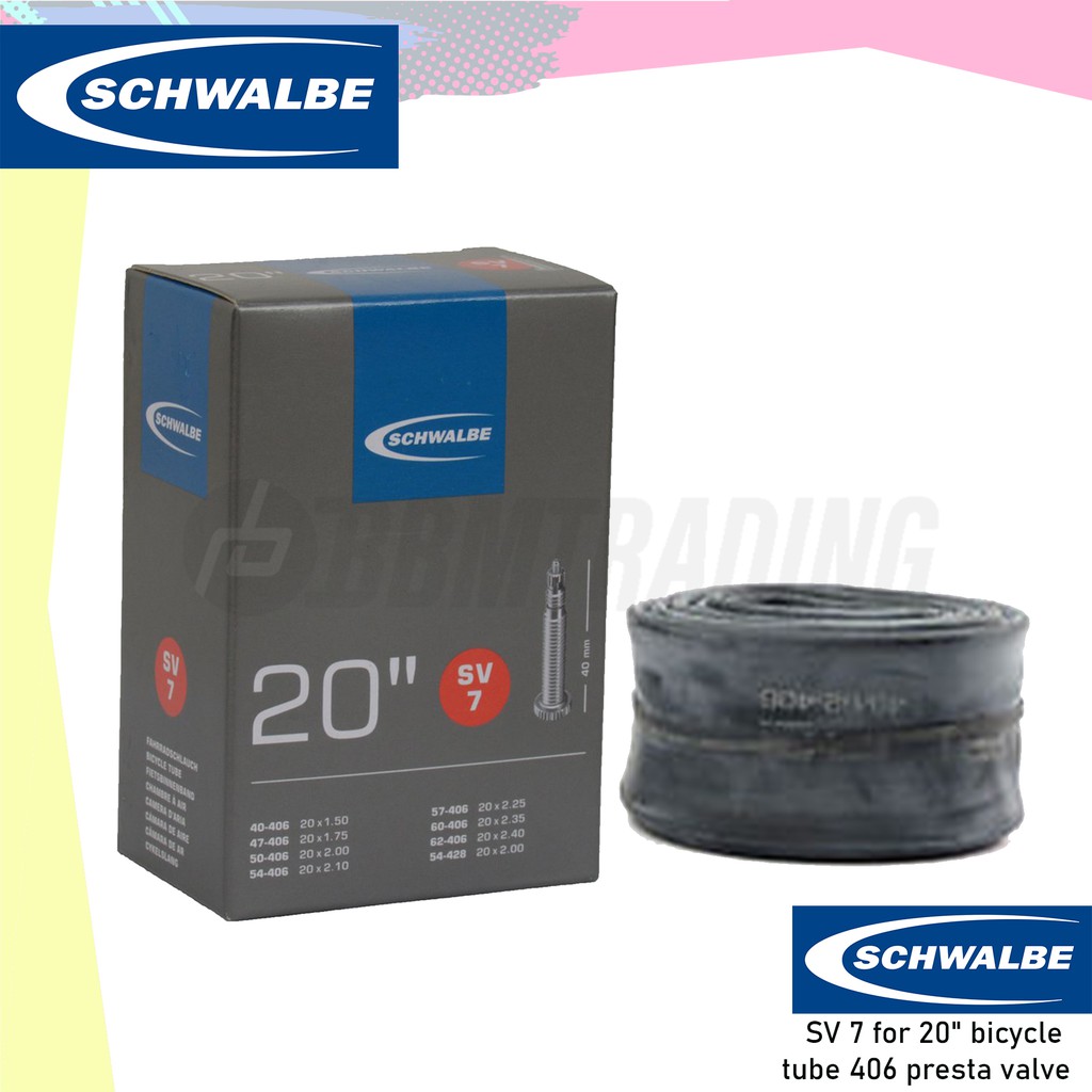 Chambre à Air Schwalbe SV7 Presta 40 Mm - 20 Pouces - Testée 24h - Fiabilité Allemande