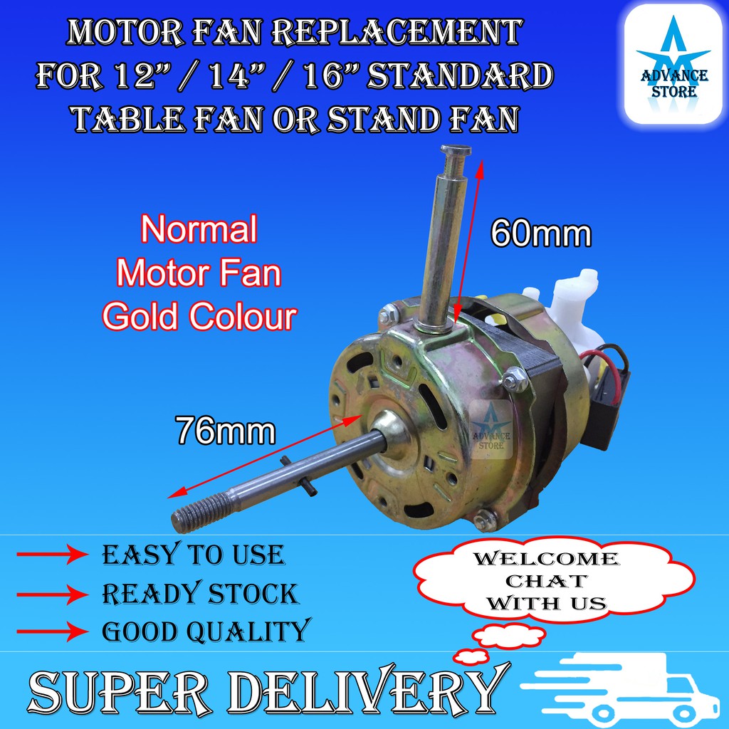 Motor Fan 12 / 14 / 16 Inch For Stand Fan / Table Fan Motor Replacement