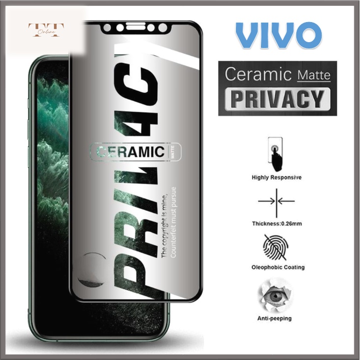 Ceramic Matte Privacy Vivo Y81 Y81i Y85 Y91 Y91i Y91C Y93 Y95 S1
