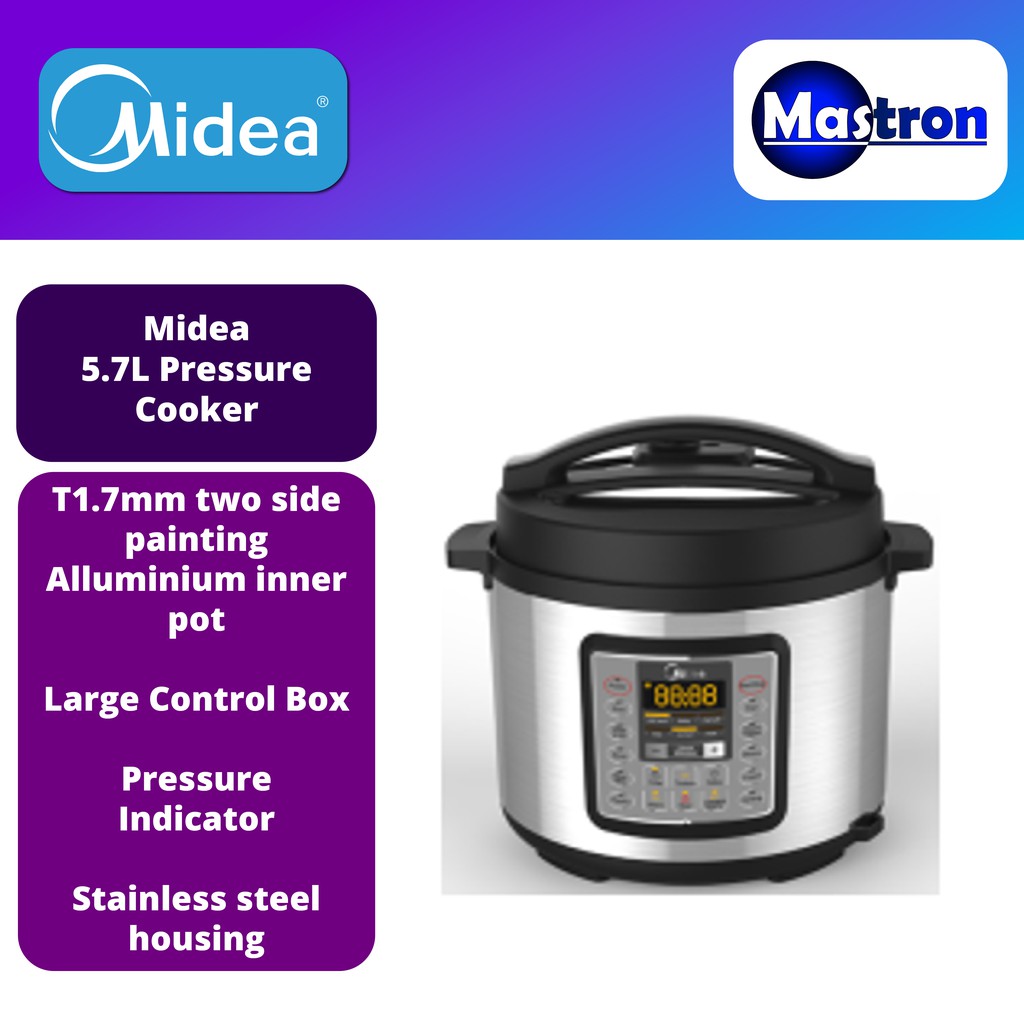 Midea 5.7L Digital Pressure Cooker Slow Cook Function Two Inner Pot