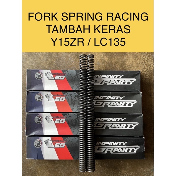 FORK SPRING RACING HEAVY DUTY HARDEN LEO THAILAND FOR LC135 Y15ZR V1 V2 ...
