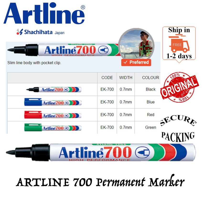 ARTLINE 700 PERMANENT MARKER (READY STOCK / 100 ORIGINAL) Shopee