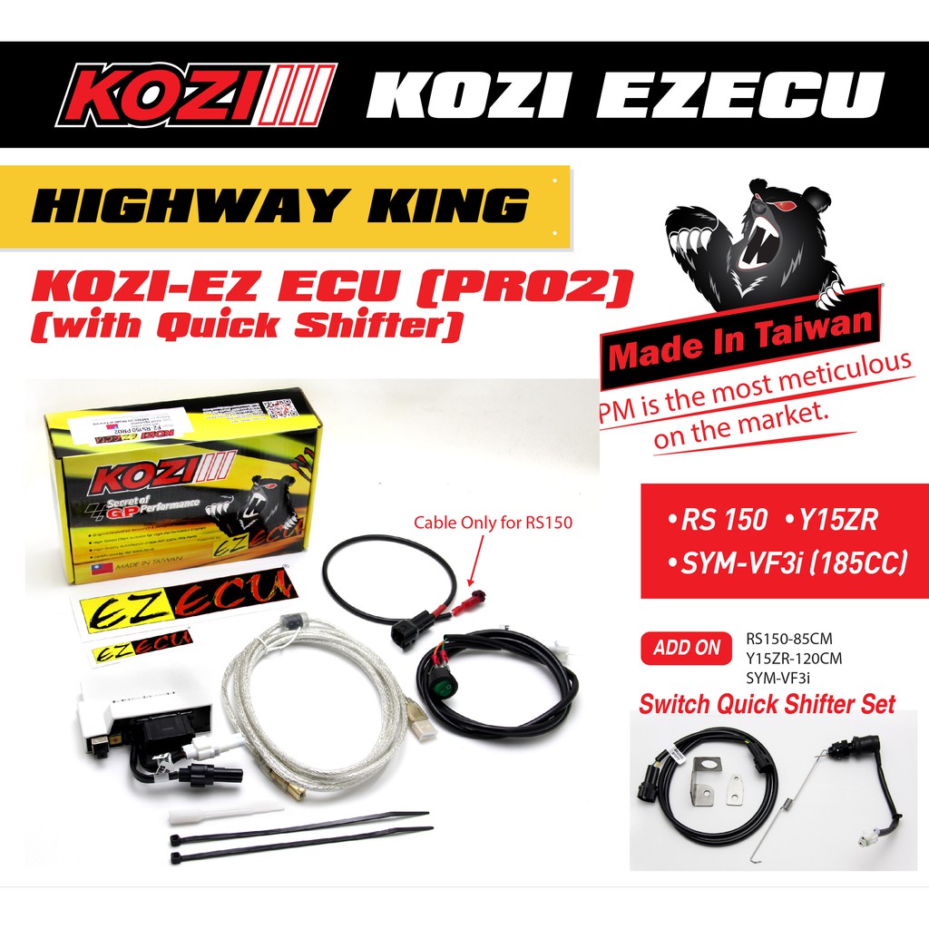 KOZI EZECU Pro2 Pro3-Quick Shifter Y15ZR V1/V2 RS150/SYM VF185 | Shopee  Malaysia