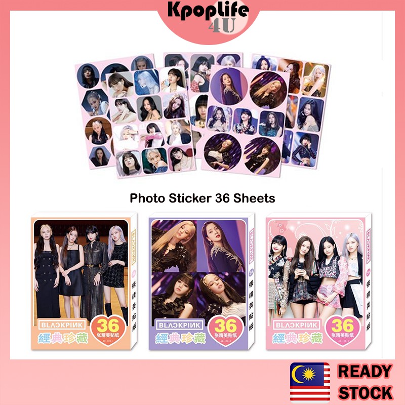 BL@CKPINK Photo Sticker Pack ( 36 sheets ) Kpop Deco Sticker | Shopee ...