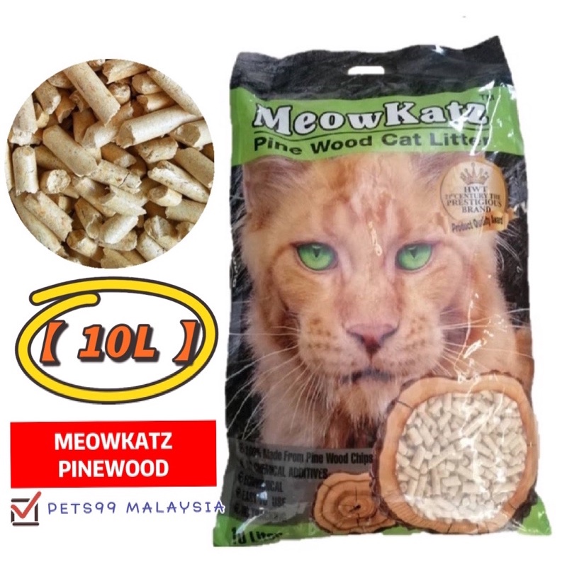 COZIE CAT MEOWKATZ PINE WOOD 10L CAT LITTER COZIECAT/MEOWKATZ)