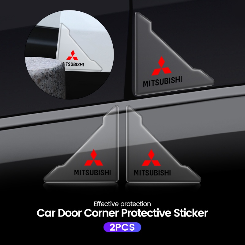 Pcs Transparent Car Door Corner Cover Bumper Collision Anti Scratch Protector For Mitsubishi