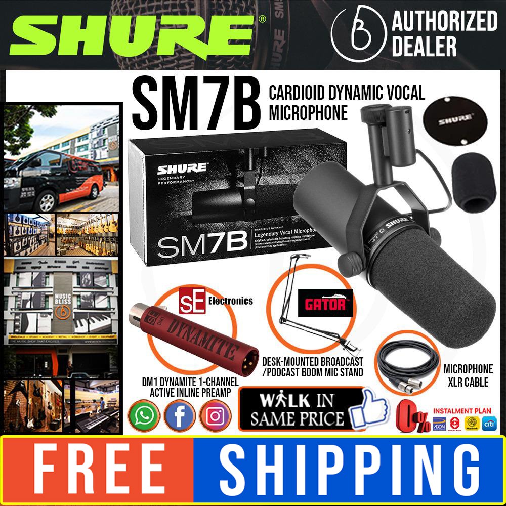 [READY STOCK] Shure SM7B Dynamic Vocal Microphone (SM-7B / SM 7B ...