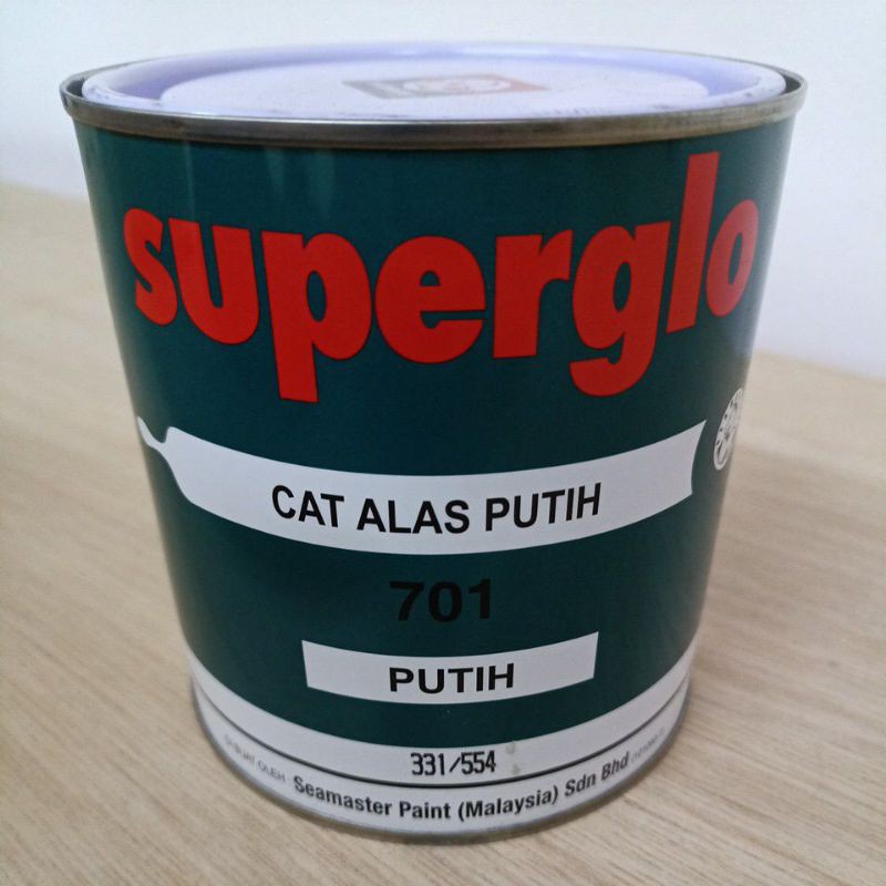 1L Seamaster SuperGlo Undercoat Cat Alas Putih for Metal Gloss Paint ...