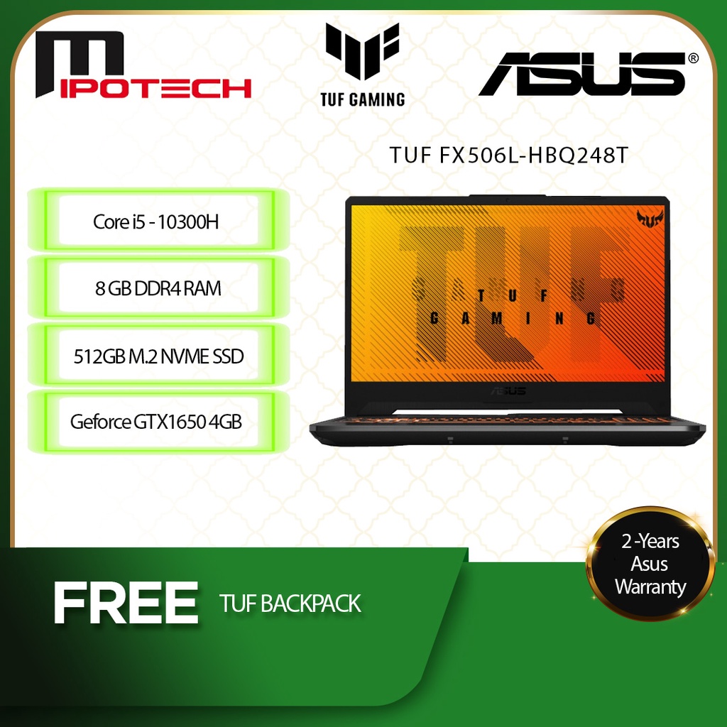 ASUS TUF GAMING F15 FX506L-HBQ248T GAMING LAPTOP (I5-10300H/8GB/512GB ...